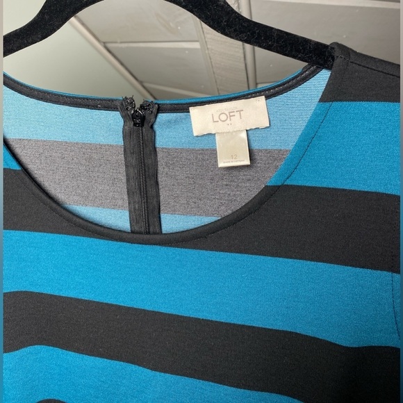 LOFT Striped Sleeveless Dress Women's 12 - Picture 3 of 12